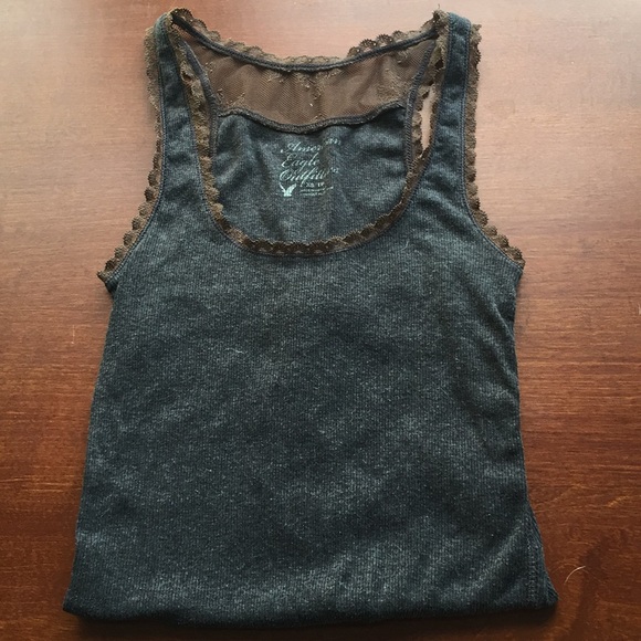 American Eagle Outfitters Tops - American Eagle Grey Racerback Tank Top American Eagle Outfitters Tops - American Eagle Grey Racerback Tank Top
